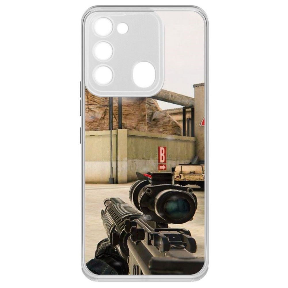

Чехол-накладка Krutoff Cтандофф 2 (Standoff 2) - Оптика для Tecno Spark 8C, Прозрачный