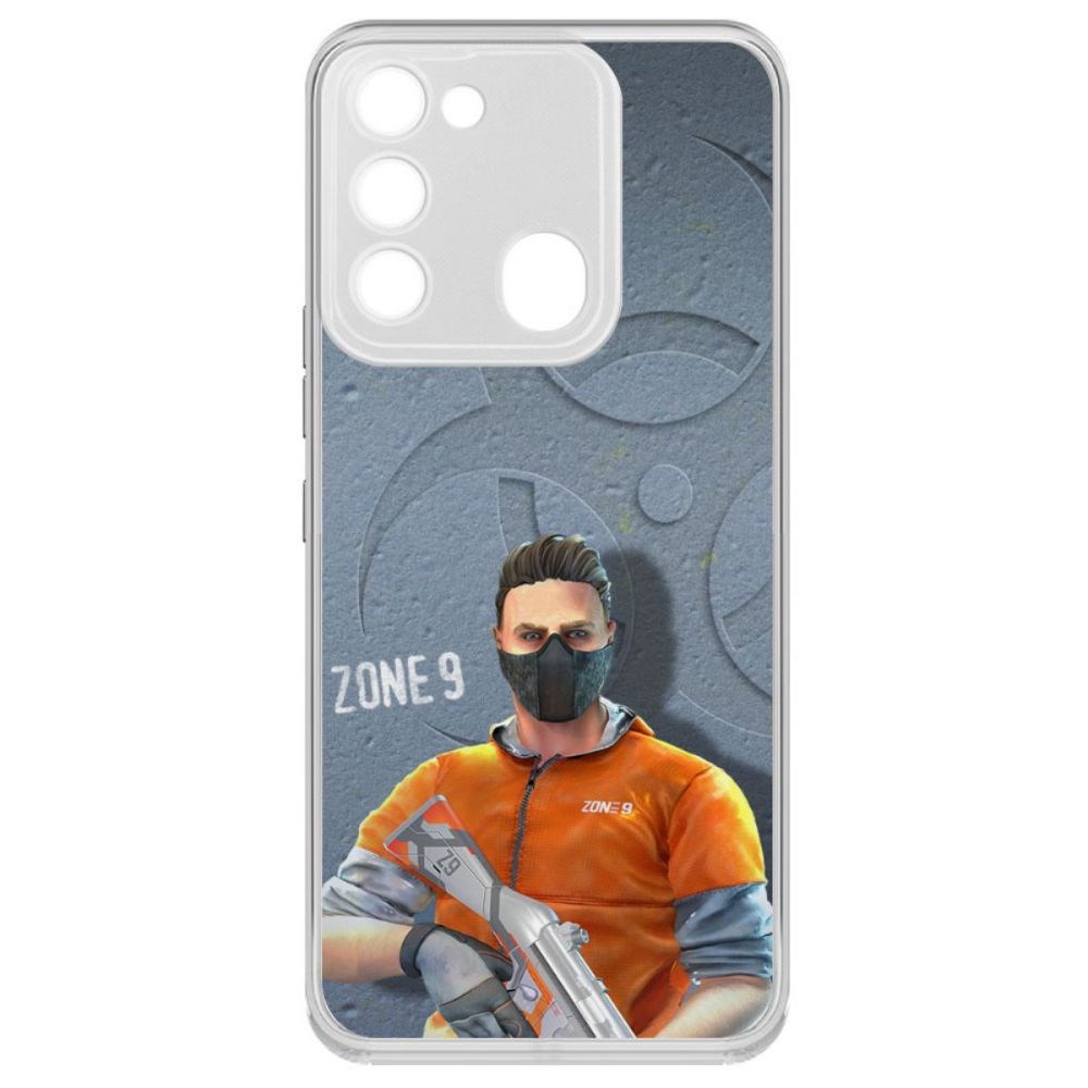 

Чехол-накладка Krutoff Cтандофф 2 (Standoff 2) - Биотеррор для Tecno Spark 8C, Прозрачный