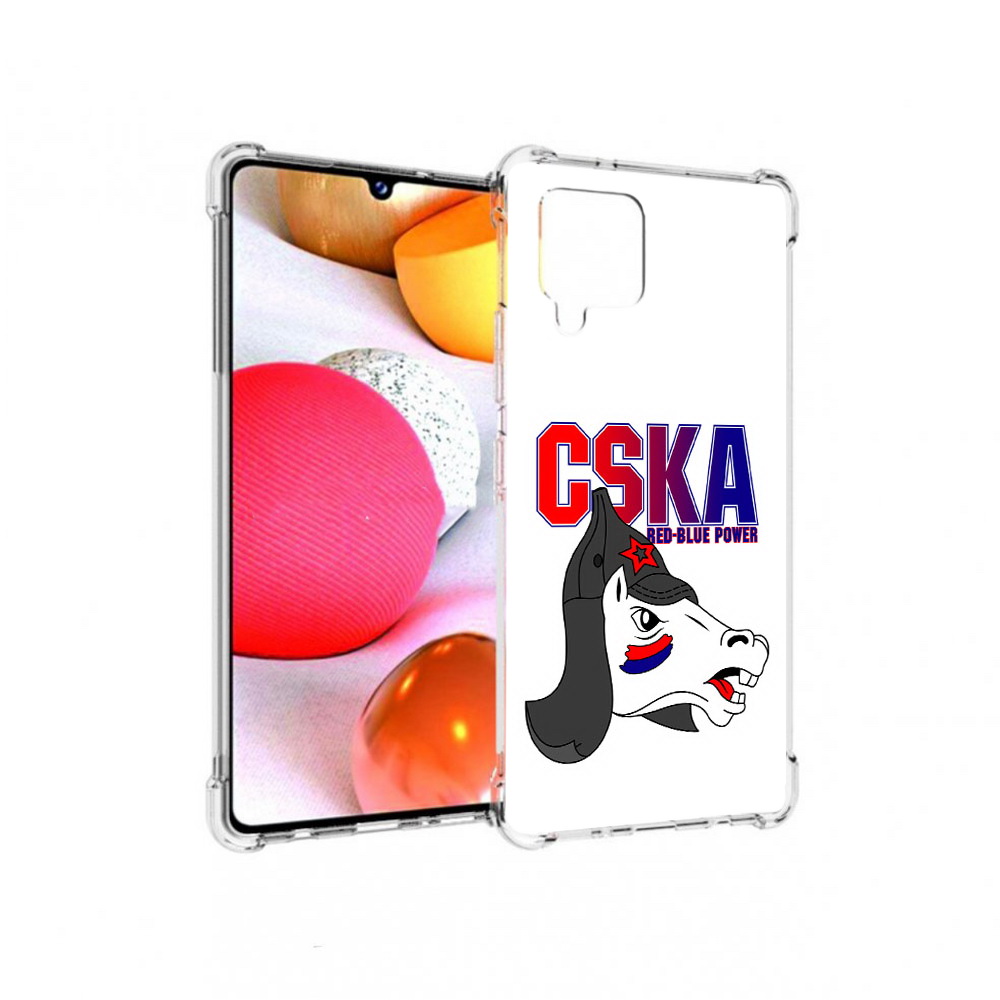 

Чехол MyPads Tocco для Samsung Galaxy A42 ФК ЦСК лошадка россия (PT226910.539.179), Прозрачный, Tocco
