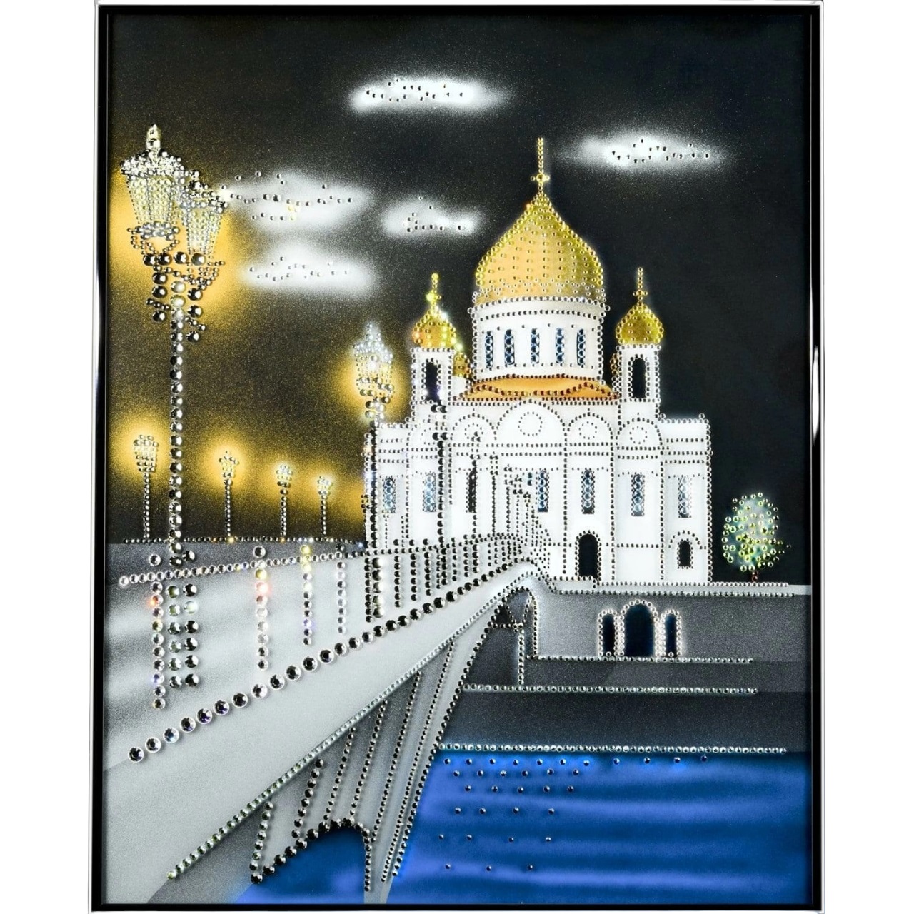 

Картина "Храм Христа Спасителя". Сваровски Swarovski 40 х 50 см