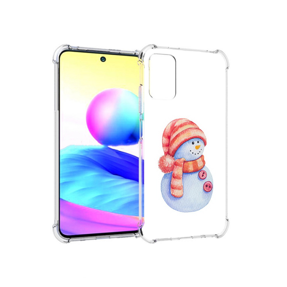 Чехол MyPads Tocco для Xiaomi Redmi Note 10 5G Веселый снеговик (PT162080.297.44)