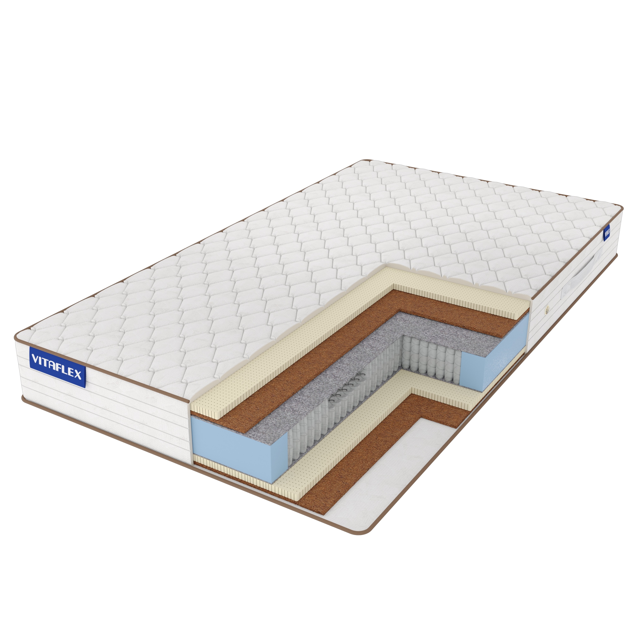 

Матрас Vitaflex Nature Soft Light S1000 85х200, Бежевый;белый;серый;серебристый, Soft Light S1000