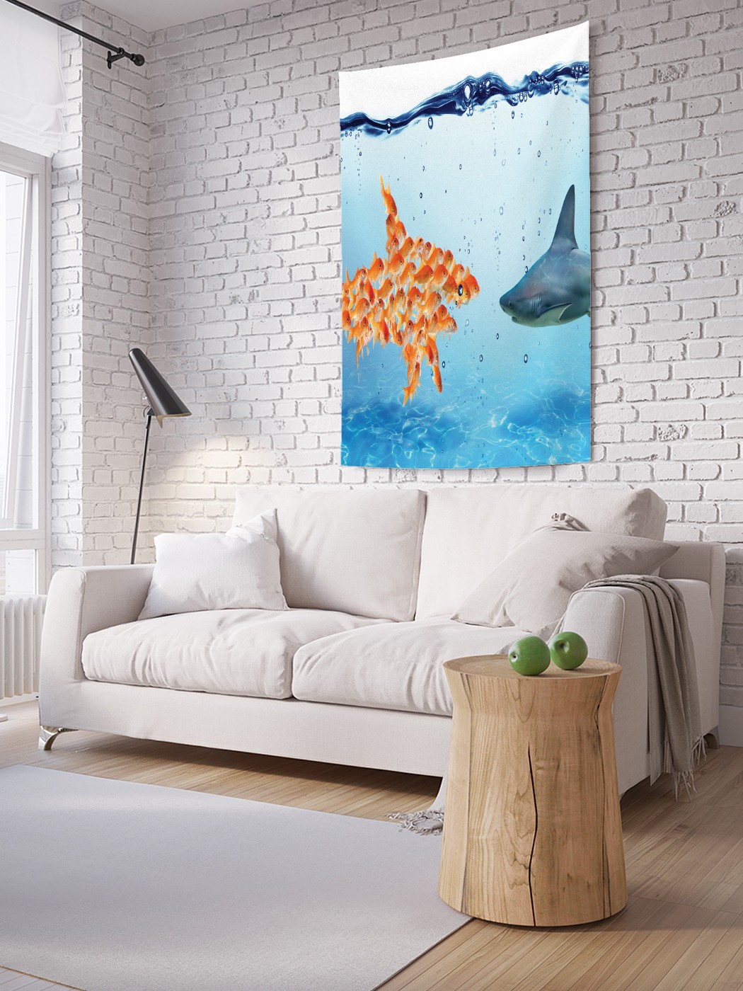 

Вертикальное фотопанно на стену JoyArty Имитация акулы 150x200 см, Имитация акулы