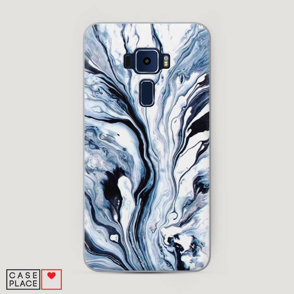 фото Чехол awog "голубой минерал мрамор" для asus zenfone 3 ze552kl