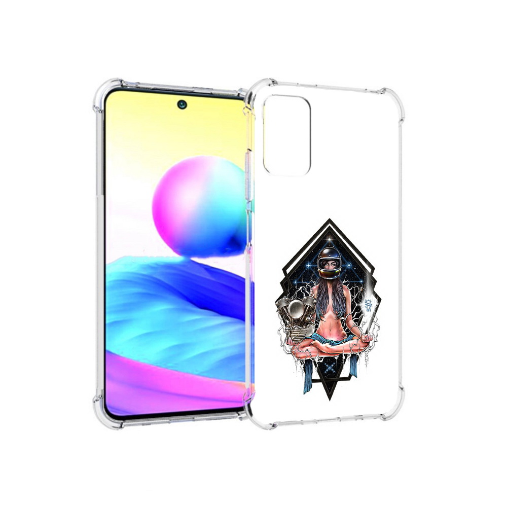 Чехол MyPads Tocco для Xiaomi Redmi Note 10 5G красивая девушка в шлеме (PT162080.297.406)