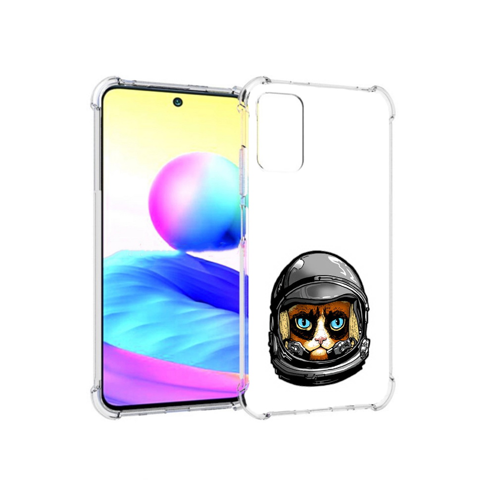 

Чехол MyPads Tocco для Xiaomi Redmi Note 10 5G кот космонавт (PT162080.297.400), Прозрачный, Tocco