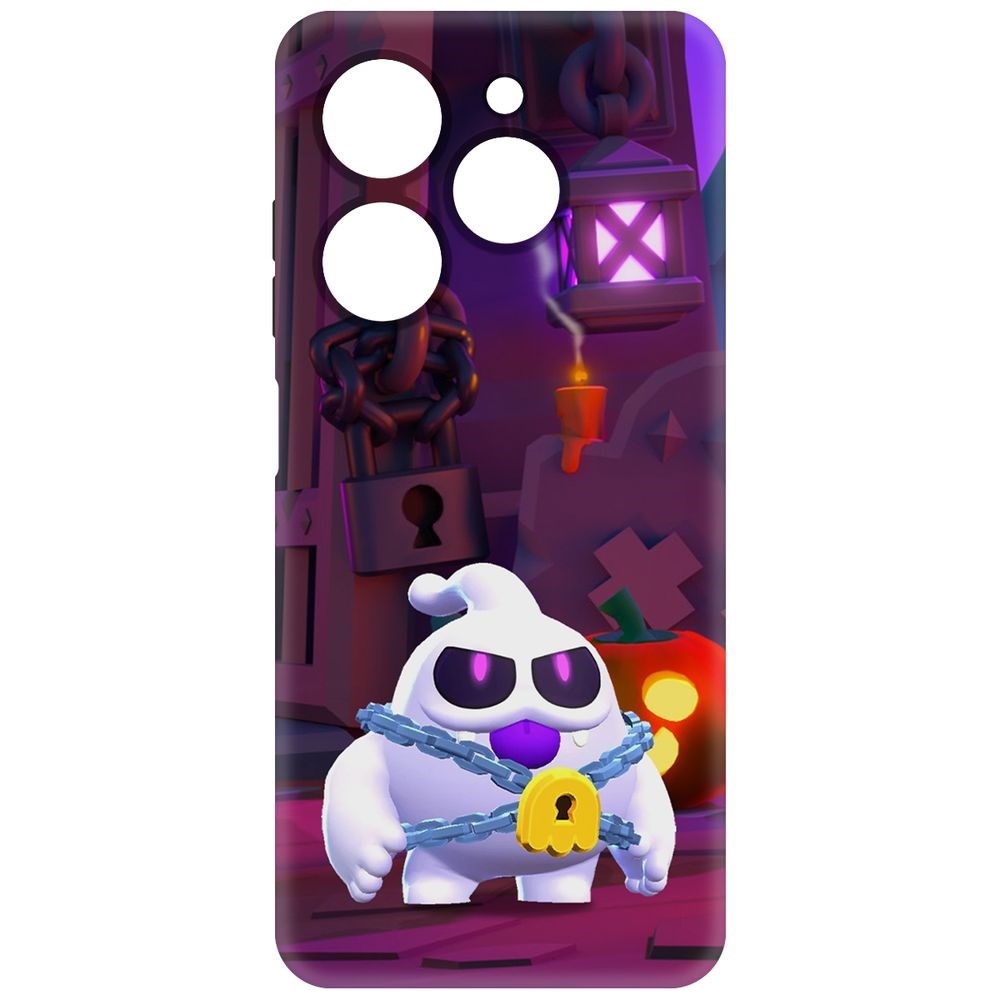 

Чехол-накладка Soft Case Brawl Stars - Призрак Скуик для Tecno Spark Go 2024 черный