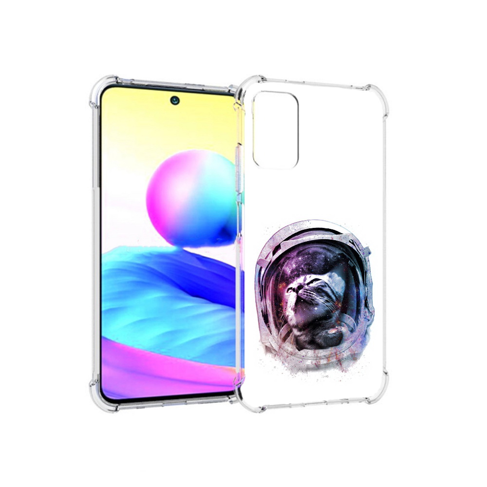 Чехол MyPads Tocco для Xiaomi Redmi Note 10 5G кот в шлеме (PT162080.297.396)
