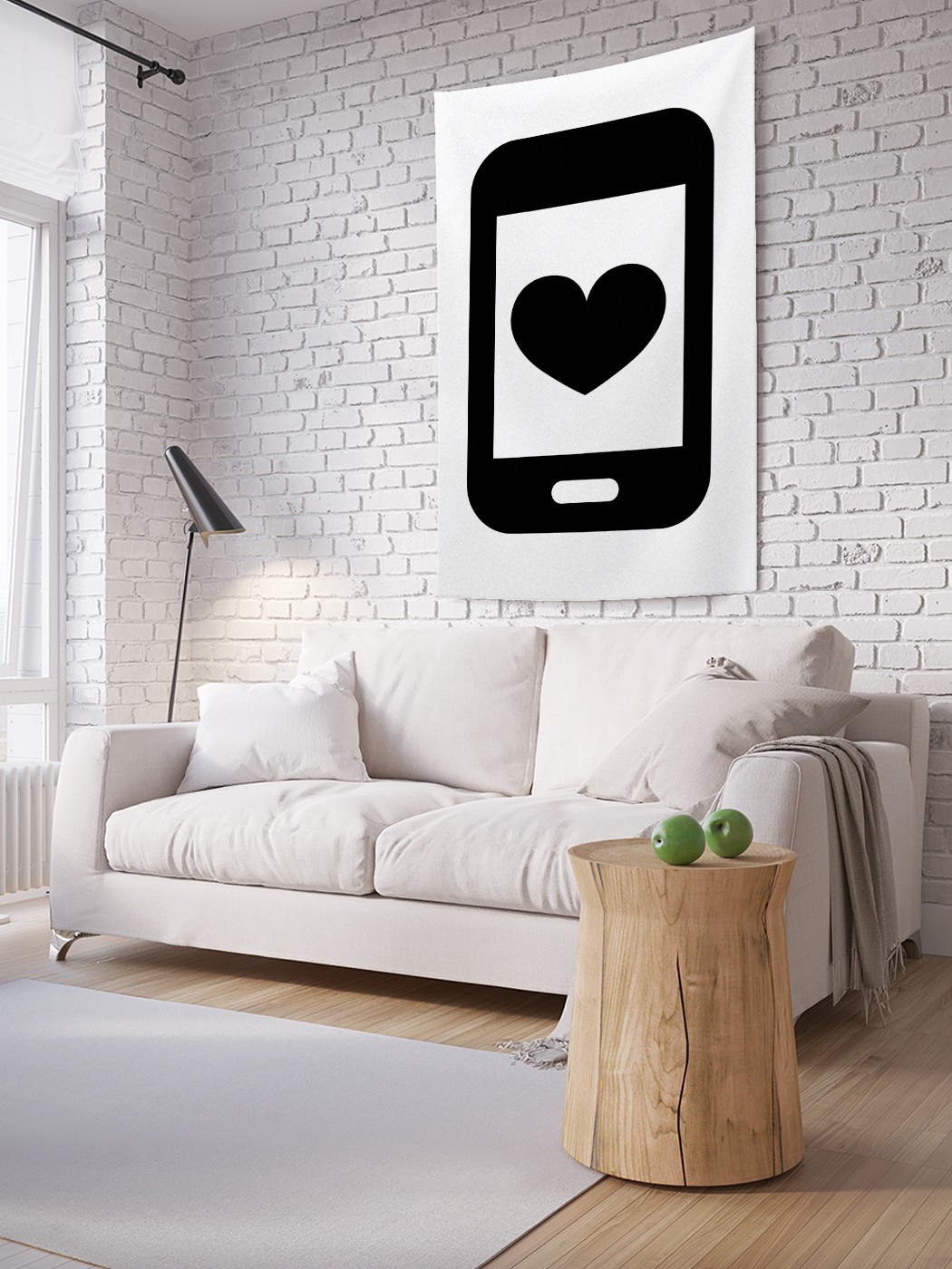 

Вертикальное фотопанно на стену JoyArty Сердце в телефоне 150x200 см, Сердце в телефоне