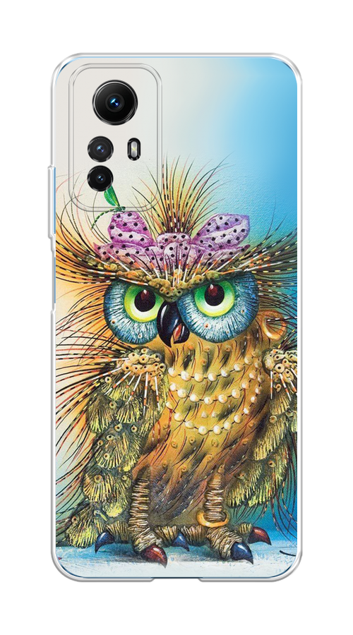 

Чехол на Xiaomi Redmi Note 12S "Модная сова", Коричневый;голубой, 318950-1