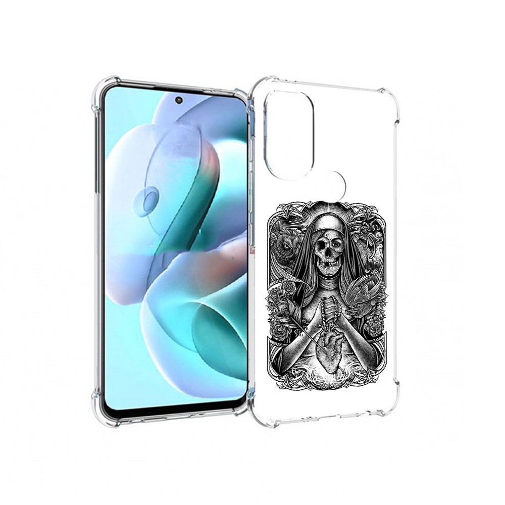 

Чехол MyPads Tocco для Motorola Moto G71 скелет с сердцем (PT227080.353.603), Прозрачный, Tocco