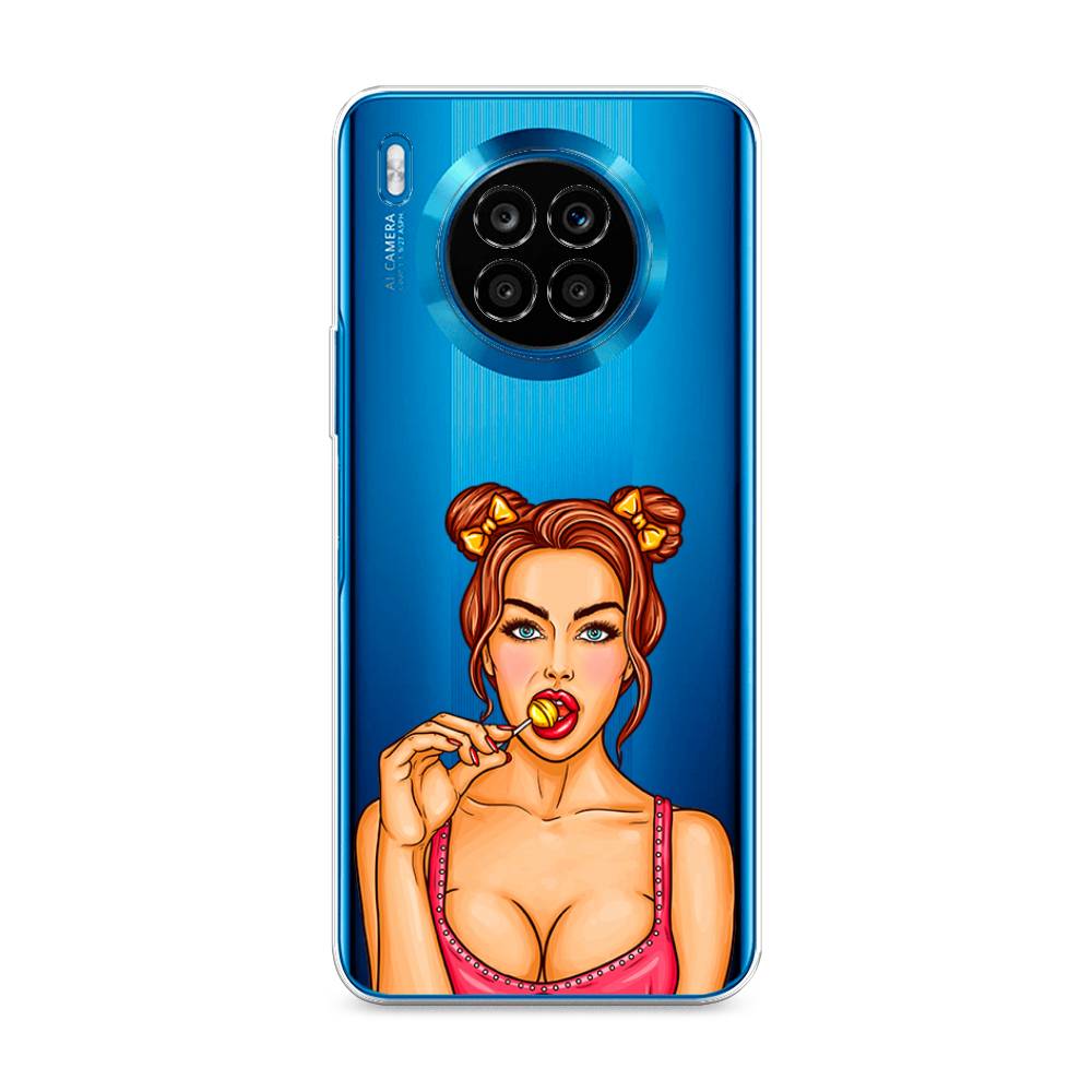 

Чехол Awog на Honor 50 Lite "Вкусный леденец", Бежевый;коричневый;розовый