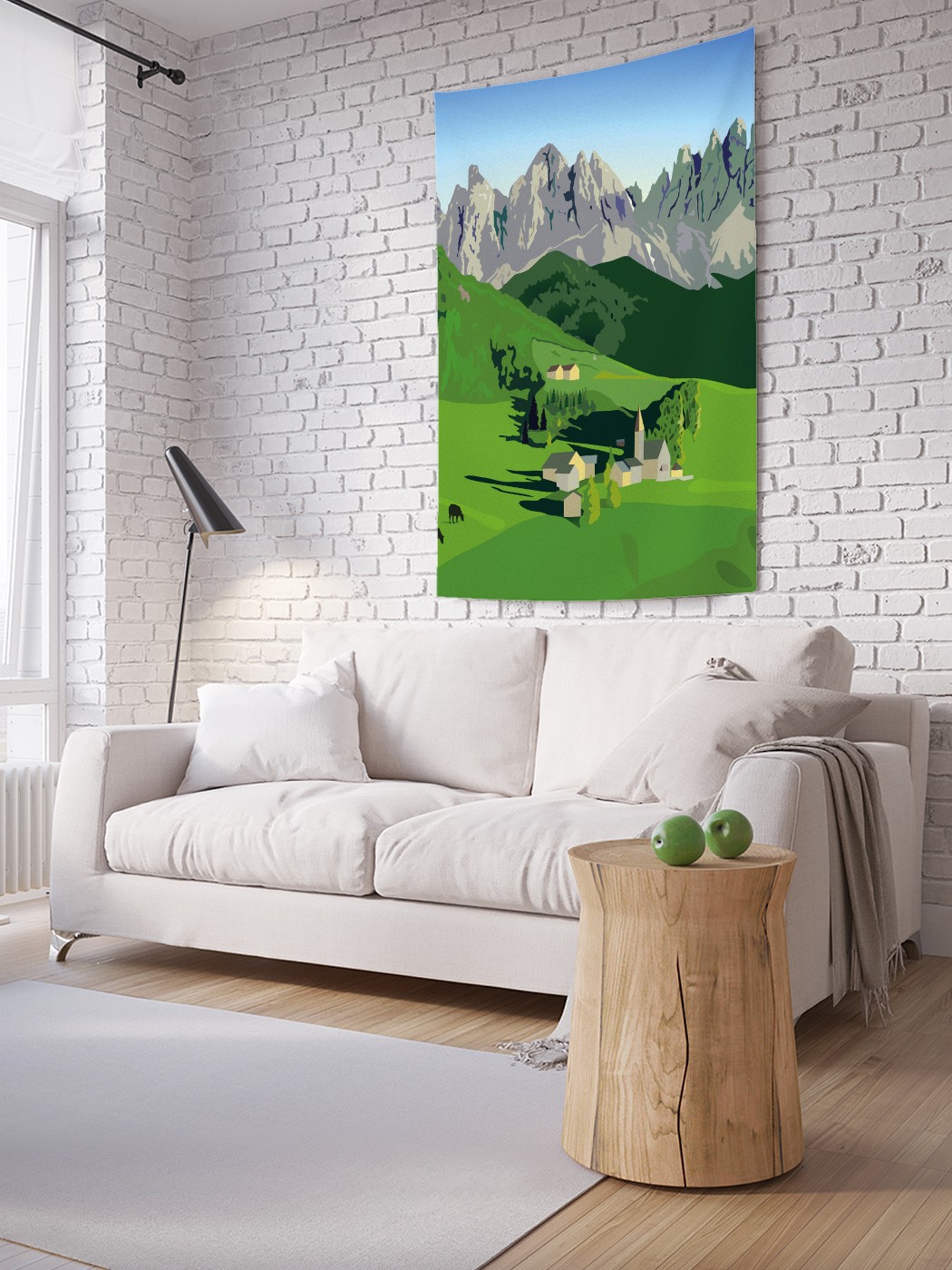 

Вертикальное фотопанно на стену JoyArty Деревня в долине 150x200 см, Деревня в долине