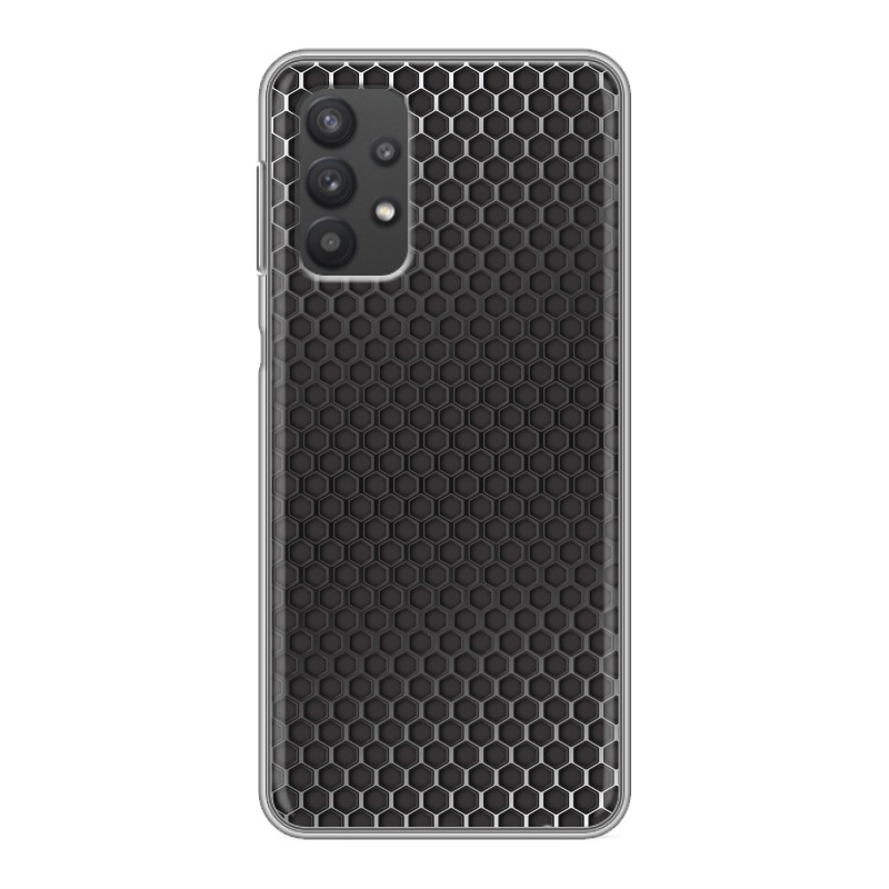 фото Дизайнерский силиконовый чехол для samsung galaxy a32 металл соты 100gadgets