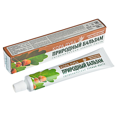 Зубная паста Природный бальзам Кора дуба, 100г зубная паста весна природный бальзам кора дуба 90 г
