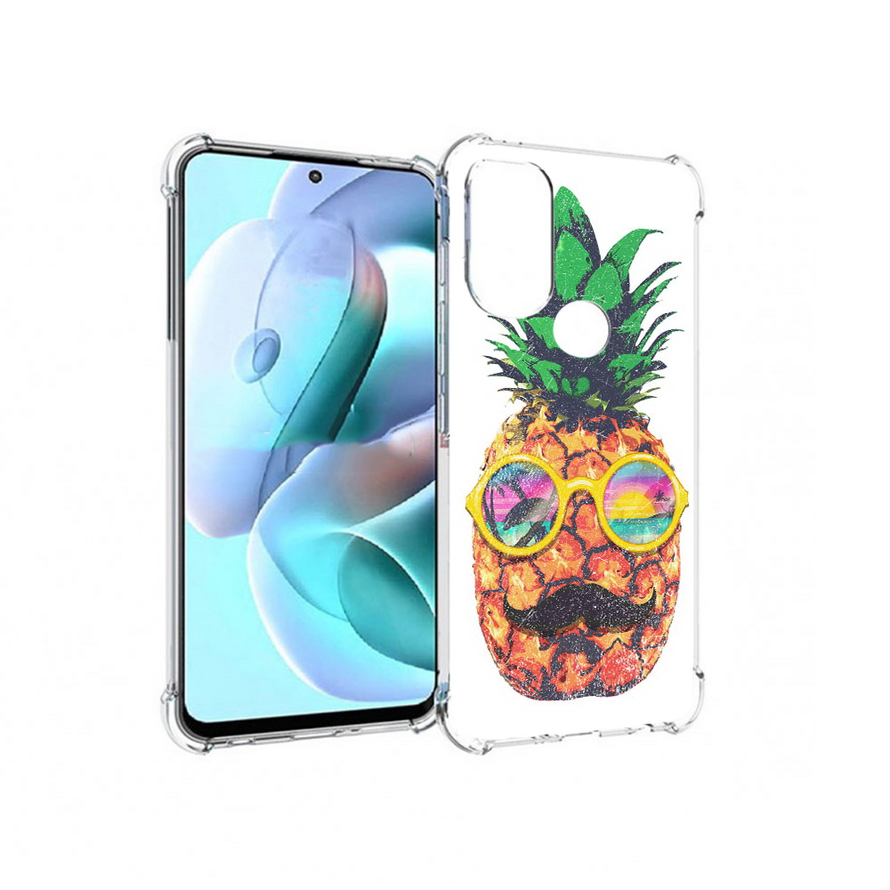 Чехол MyPads Tocco для Motorola Moto G71 прикольный ананас с лицом (PT227080.353.556)
