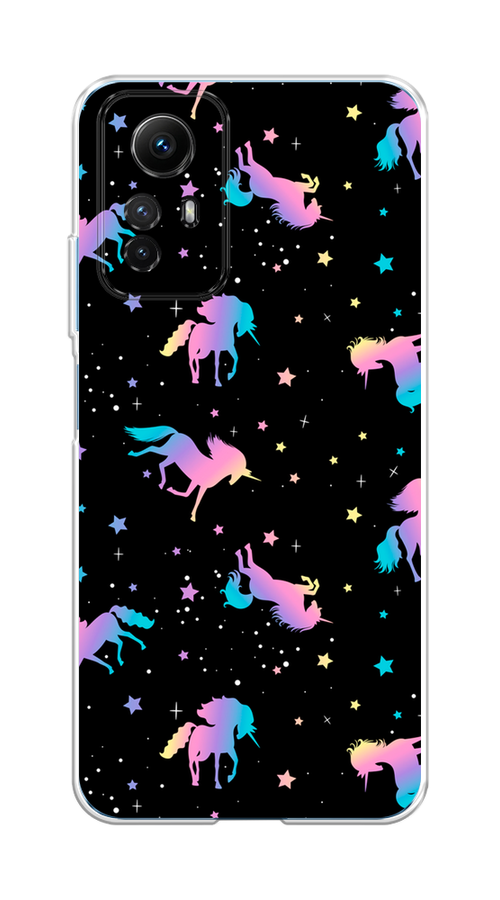 

Чехол на Xiaomi Redmi Note 12S "Единороги градиент", Черный;розовый;голубой, 318950-1
