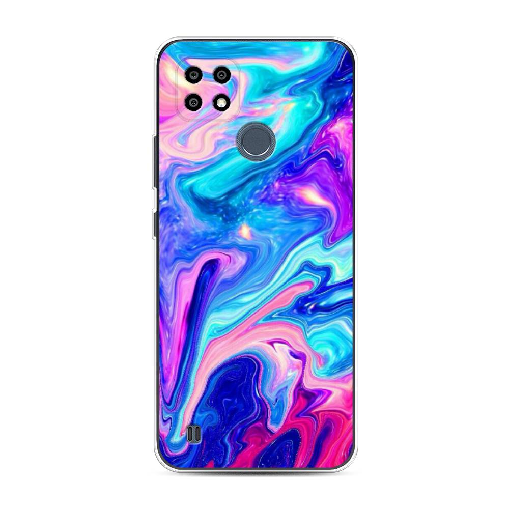 фото Силиконовый чехол "потеки краски" на realme c21y awog