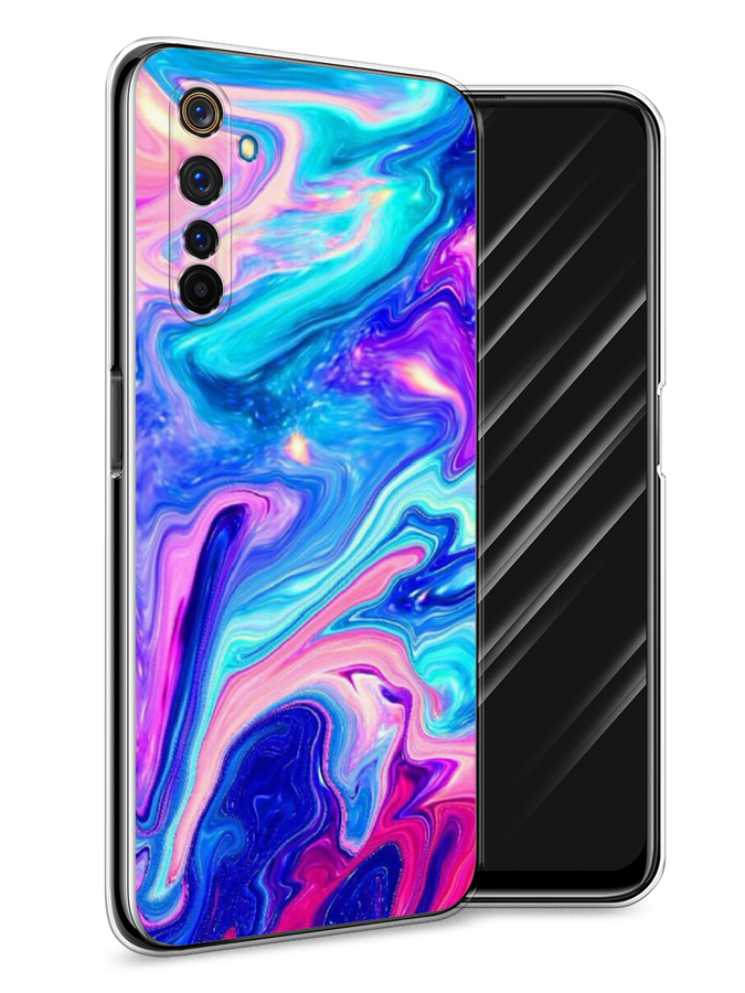 

Чехол Awog на Realme 6 Pro "Потеки краски", Разноцветный, 252850-10