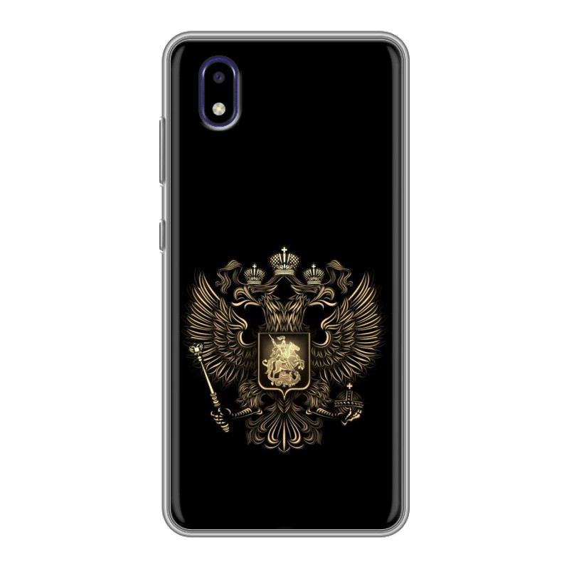 

Дизайнерский силиконовый чехол для ZTE Blade A3 (2020) герб России золотой