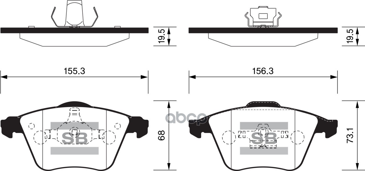 

Колодки Передние Volvo S60/S80/Xc90 Sp2283 Sangsin brake арт. SP2283