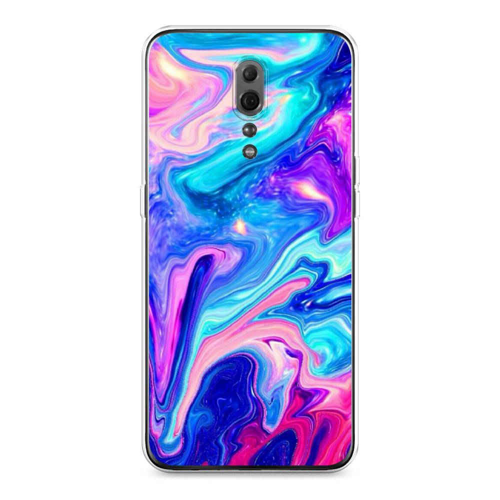 фото Силиконовый чехол "потеки краски" на oppo reno z awog