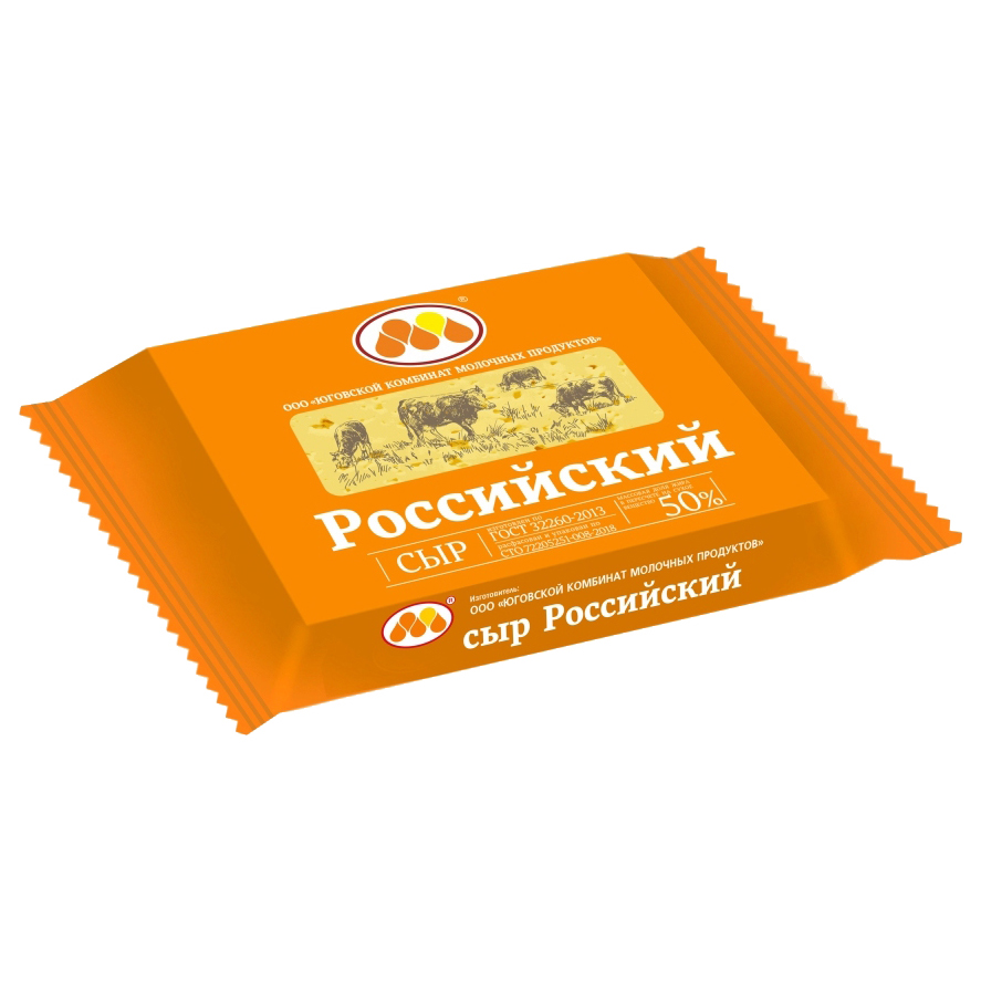 

Сыр полутвердый Юговский Российский 50% 200 г