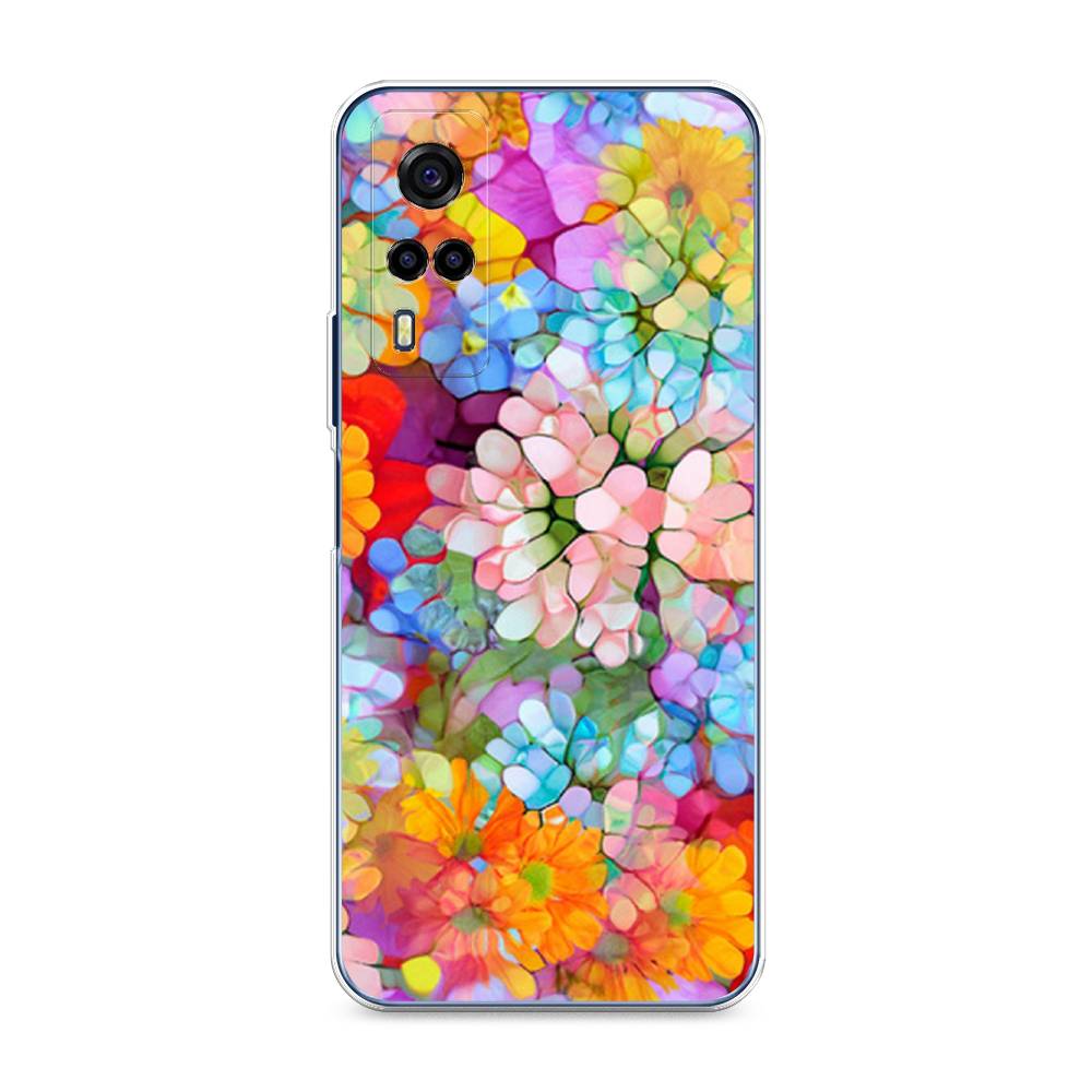 

Чехол для Vivo Y53s 4G "Цветы витраж", Оранжевый;розовый;голубой, 264950-3