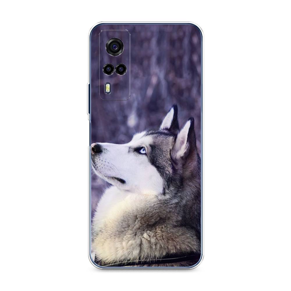 

Чехол для Vivo Y53s 4G "Хаски 1", Фиолетовый;белый, 264950-1