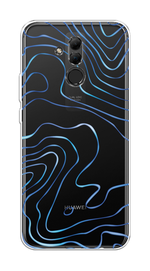 

Чехол на Huawei Mate 20 Lite "Blue lines", Прозрачный;синий, 66650-1