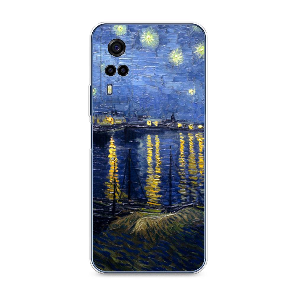 

Чехол для Vivo Y53s 4G "Звездная ночь над Роной", Синий;желтый, 264950-4