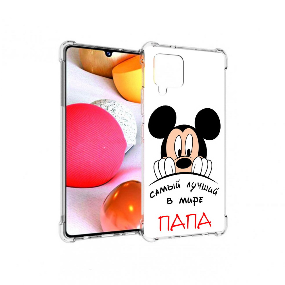 

Чехол MyPads Tocco для Samsung Galaxy A42 Самай лучший папа Микки Маус (PT226910.539.151), Прозрачный, Tocco