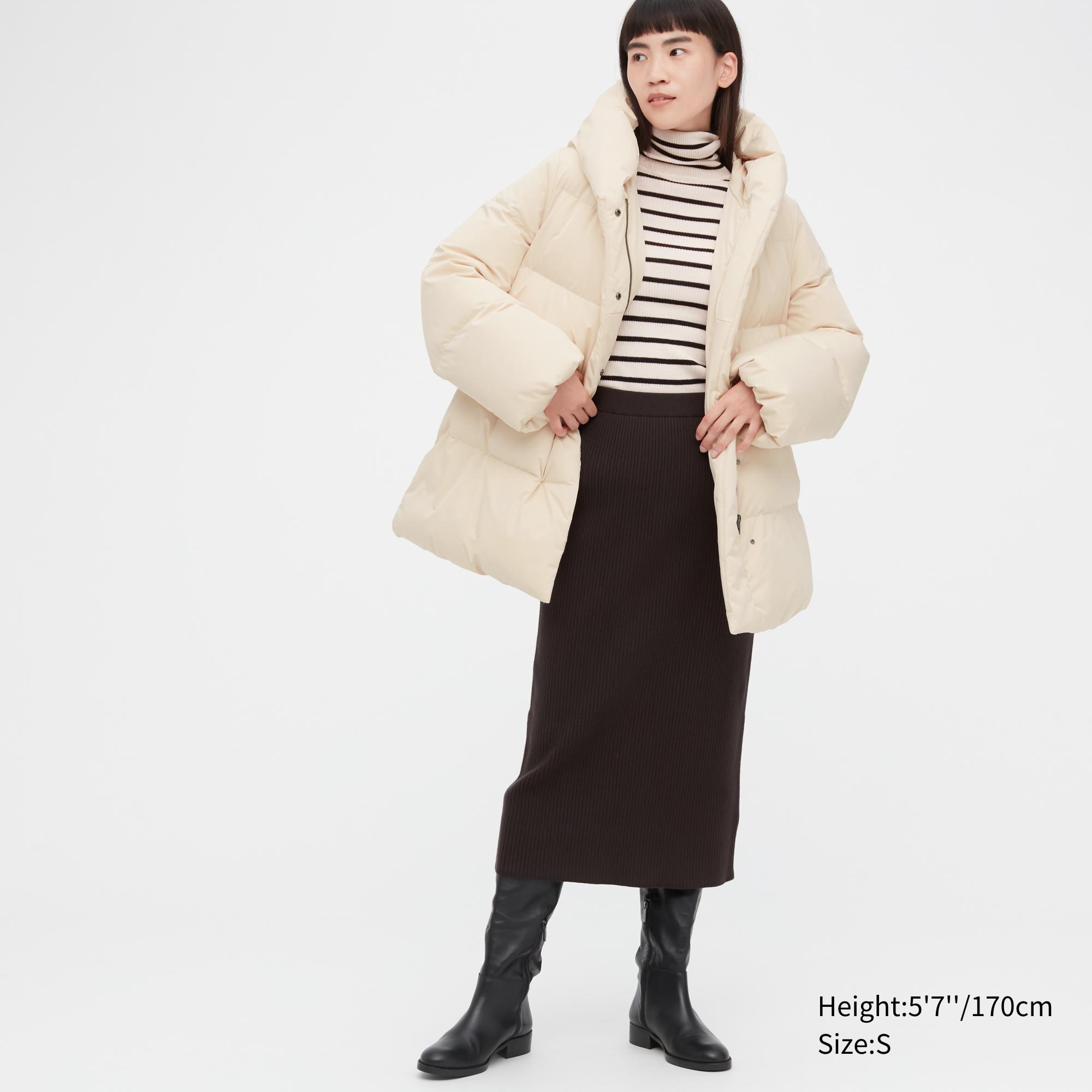 фото Пуховик женский uniqlo 452657col30 бежевый xl