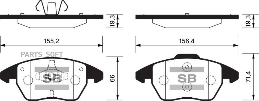 Тормозные колодки Sangsin brake передние SP2098