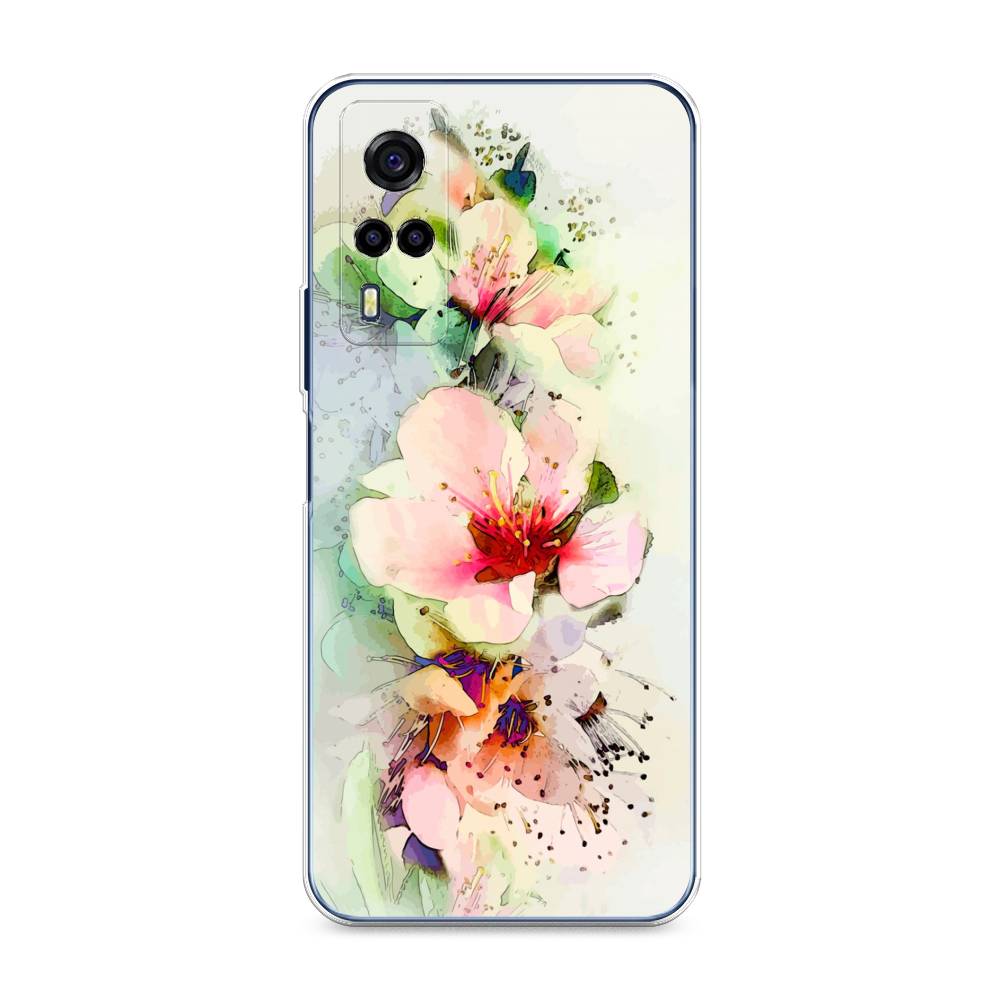 

Чехол для Vivo Y53s 4G "Нежные цветы", Зеленый;розовый, 264950-2