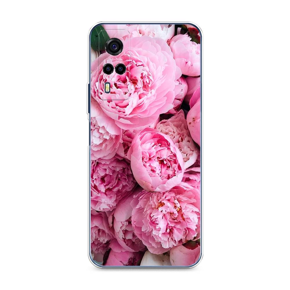 

Чехол для Vivo Y53s 4G "Розовые пионы", Бежевый;розовый, 264950-2