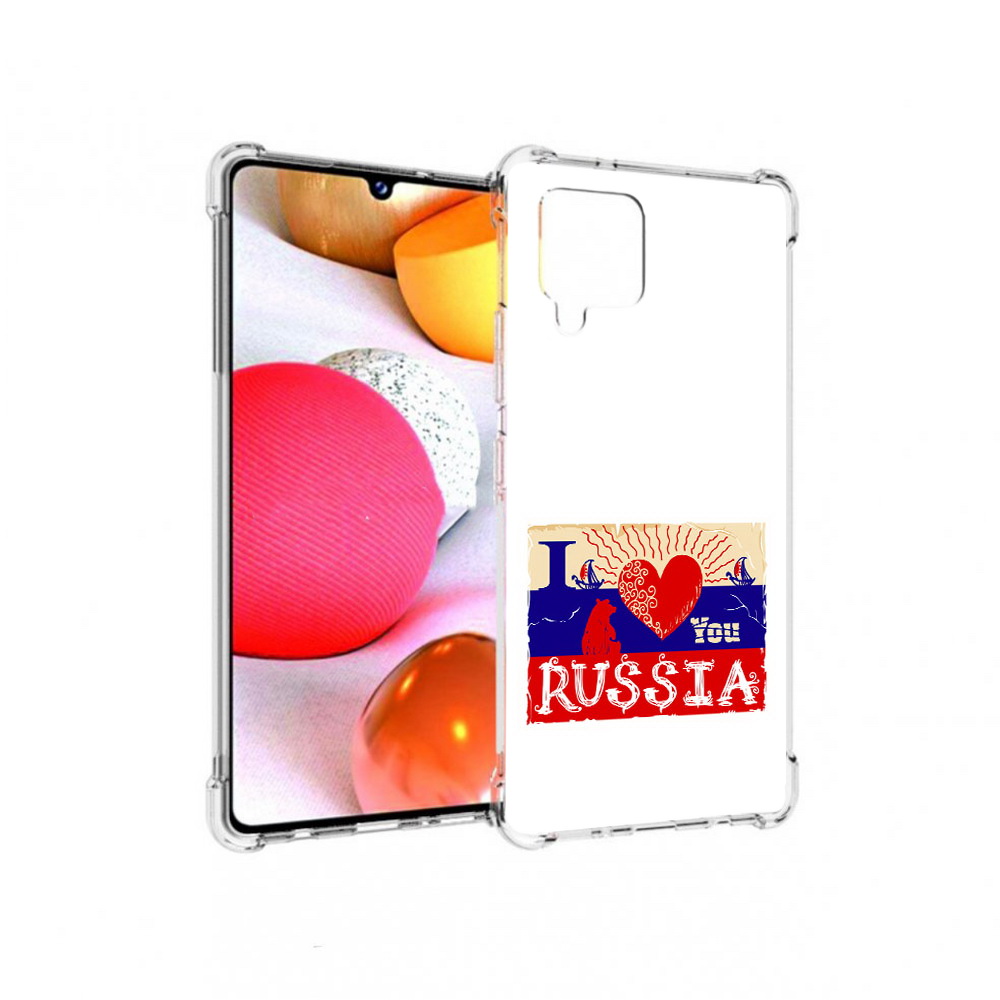 

Чехол MyPads Tocco для Samsung Galaxy A42 Люблю Россию (PT226910.539.112), Прозрачный, Tocco