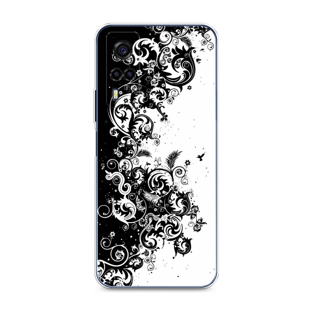 

Чехол для Vivo Y53s 4G "Черно белый узор", Белый;черный;серый, 264950-3