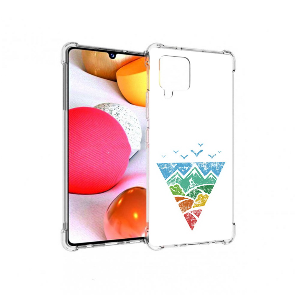 

Чехол MyPads Tocco для Samsung Galaxy A42 Лес земля море чайки (PT226910.539.105), Прозрачный, Tocco