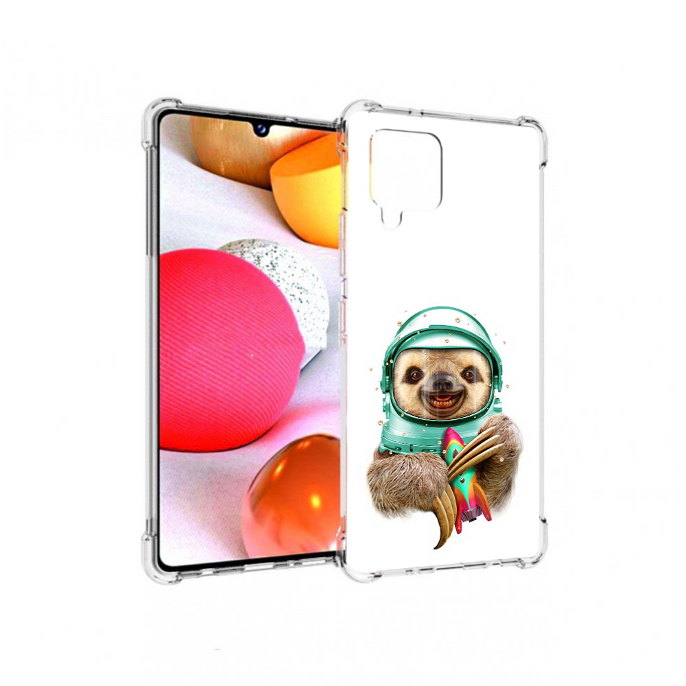 

Чехол MyPads Tocco для Samsung Galaxy A42 Ленивец астронавт (PT226910.539.104), Прозрачный, Tocco