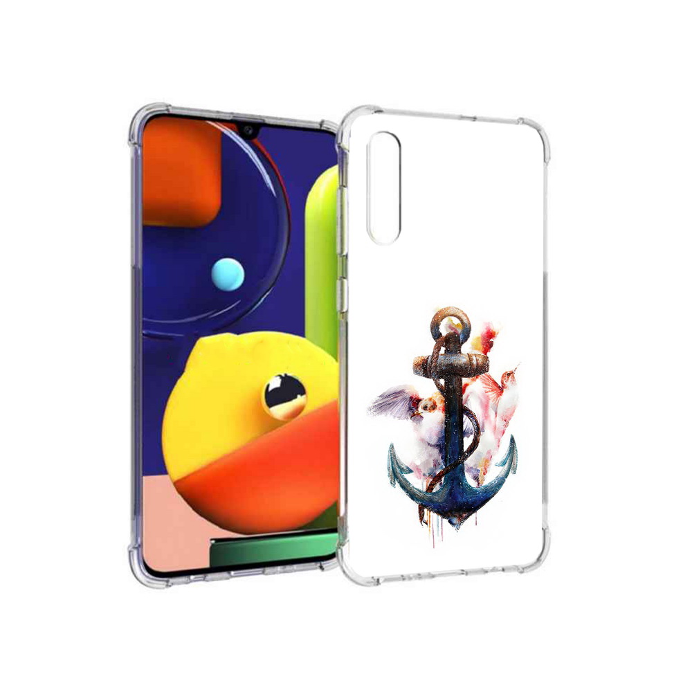 

Чехол MyPads Tocco для Samsung Galaxy A70 якорь с птицами (PT128584.546.703), Прозрачный, Tocco