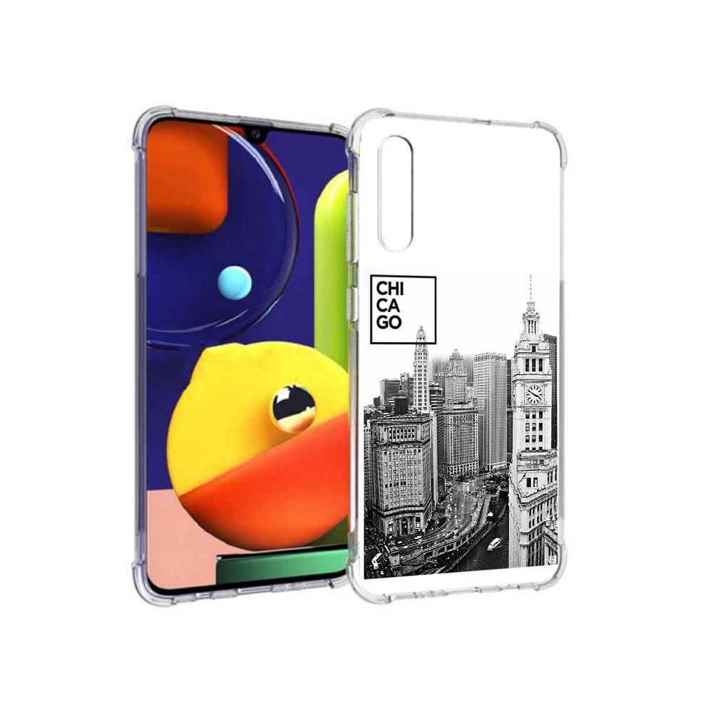 

Чехол MyPads Tocco для Samsung Galaxy A70 черно белый чикаго (PT128584.546.689), Прозрачный, Tocco