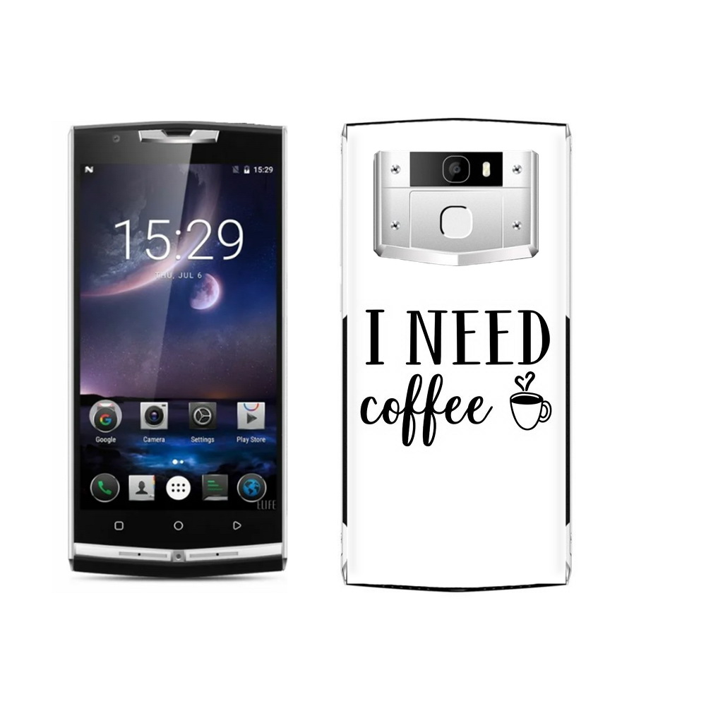 

Чехол MyPads Tocco для Oukitel K10000 Pro Мне нужен кофе, Прозрачный, Tocco