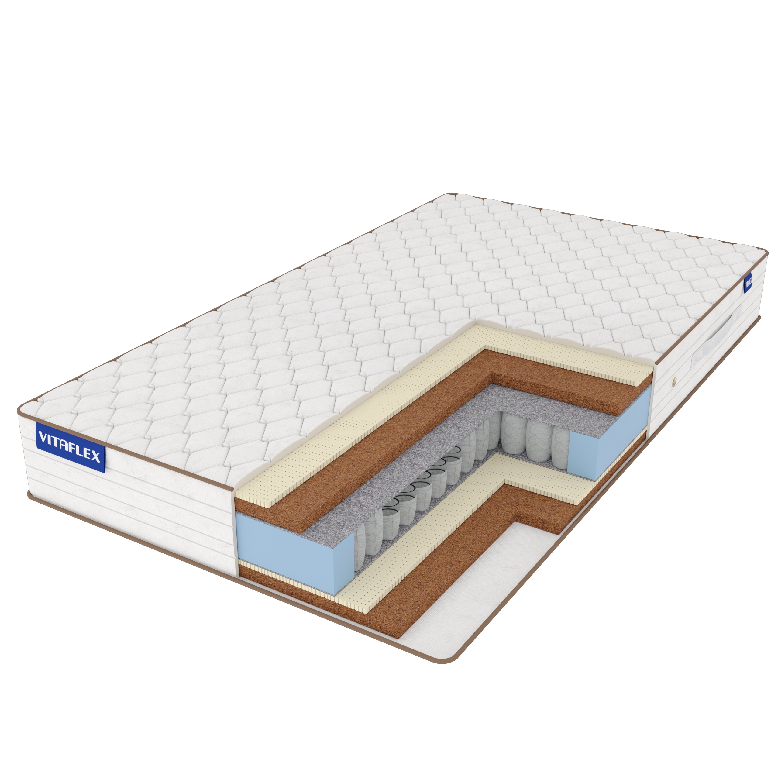 

Матрас Vitaflex Nature Optimal S500 150х185, Бежевый;белый;серый;серебристый, Optimal S500