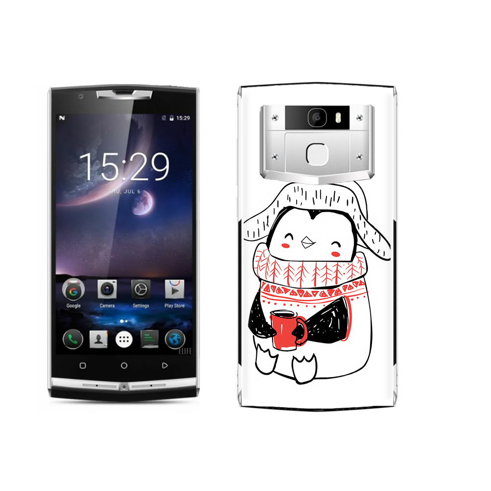 

Чехол MyPads Tocco для Oukitel K10000 Pro Милый пингвин, Прозрачный, Tocco