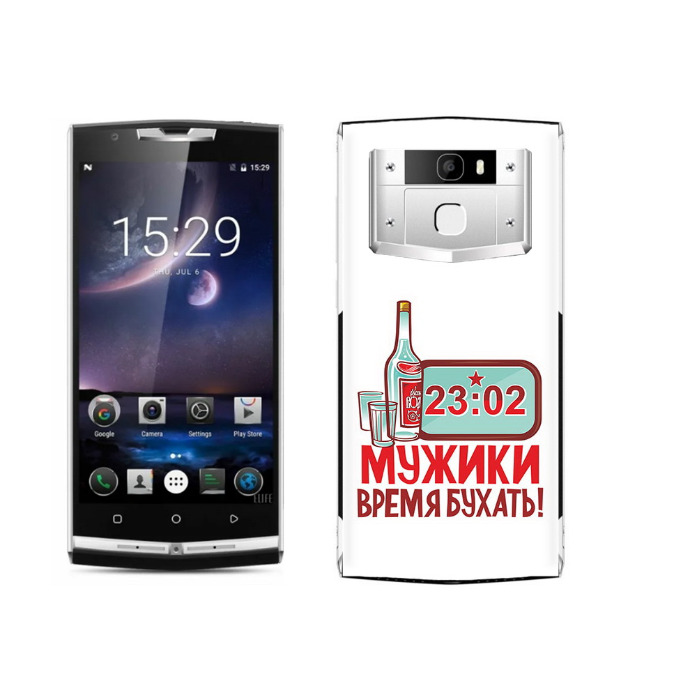 

Чехол MyPads Tocco для Oukitel K10000 Pro 23 февраля время пить!, Прозрачный, Tocco