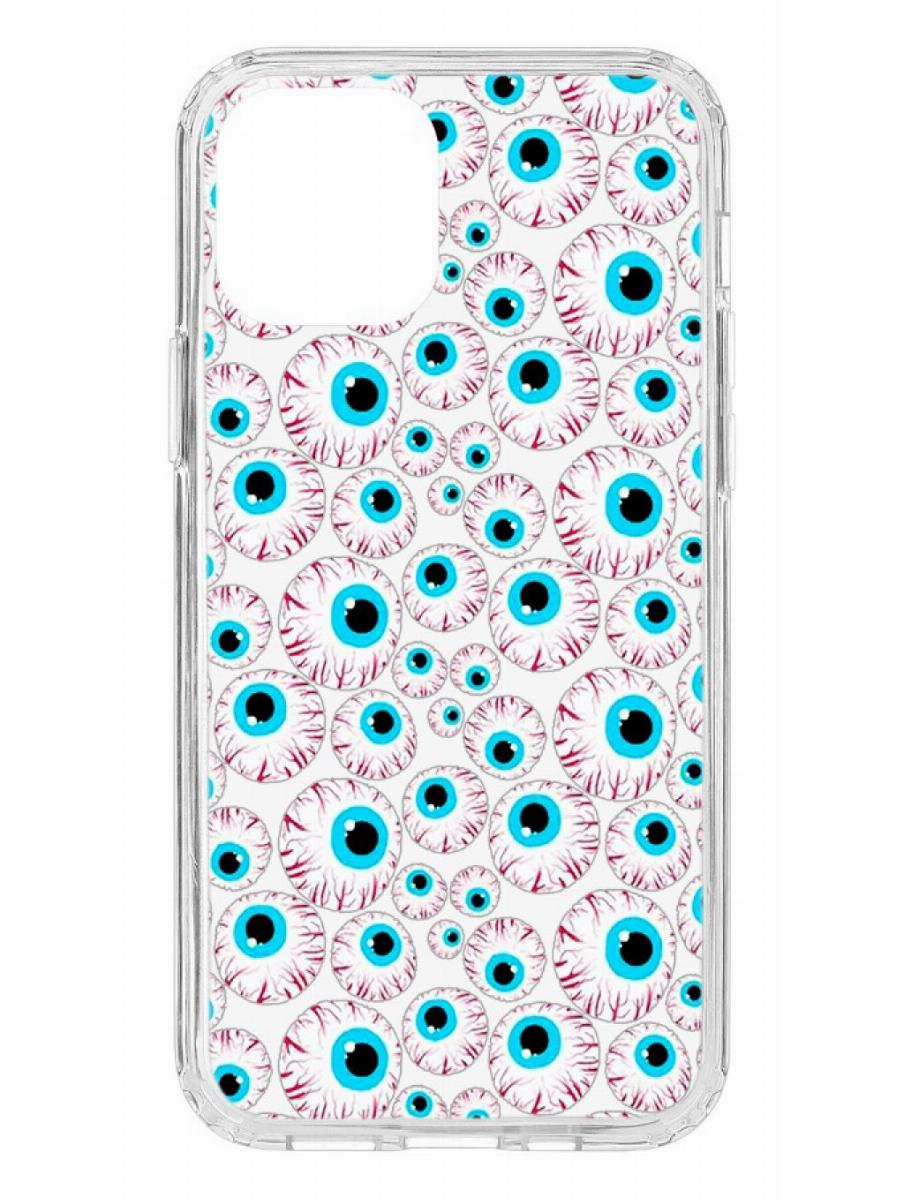 

Чехол для iPhone 12/12 Pro КRUЧЕ Print Гортензия прозрачный с рисунком