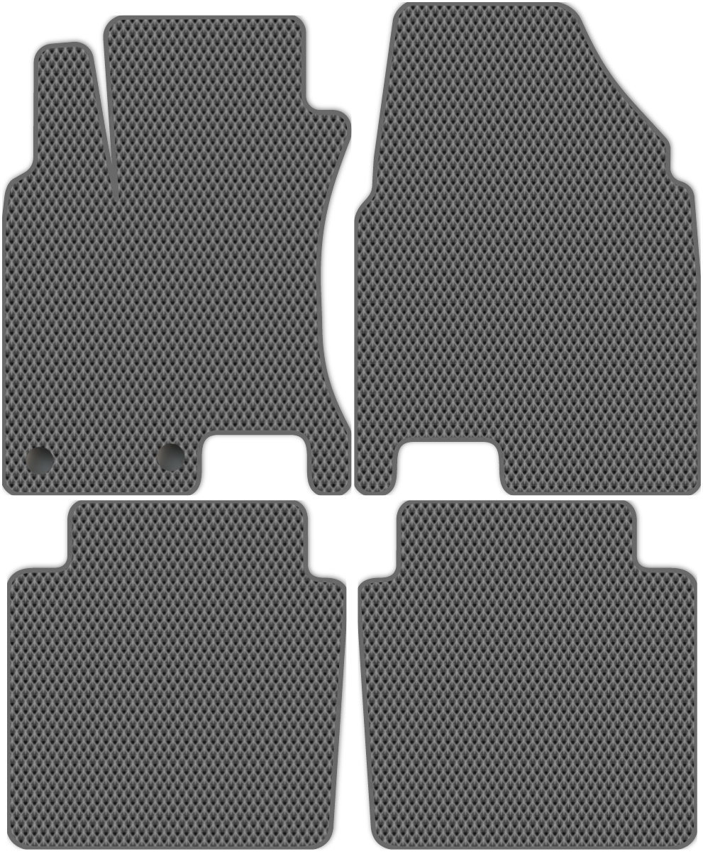 

Коврики ЭВА в салон для Nissan Qashqai +2 1 2010 - 2014, 4 шт. серый, темно-серый кант, 3713-S4YL-H
