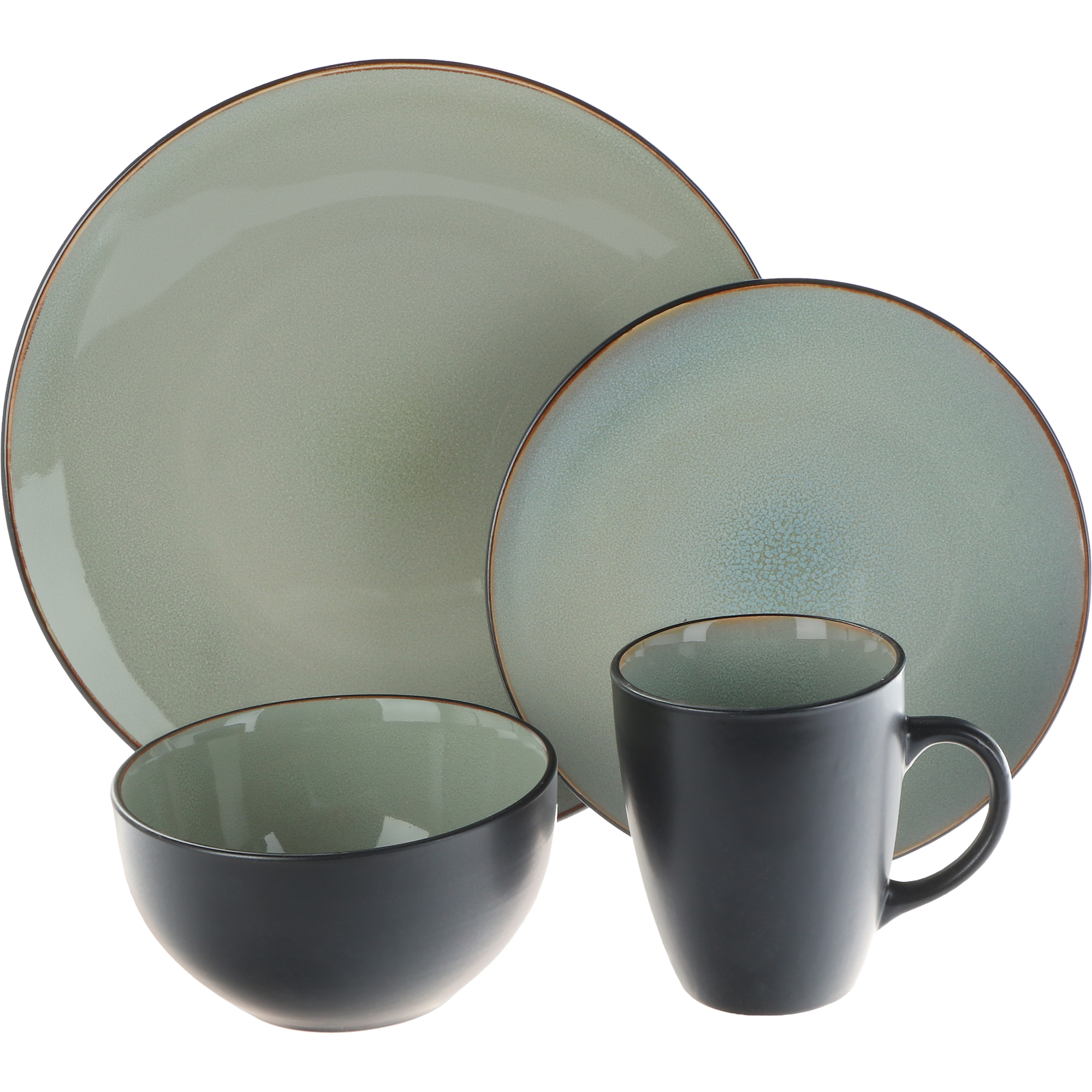 фото Набор посуды meibo зеленый 16 предметов