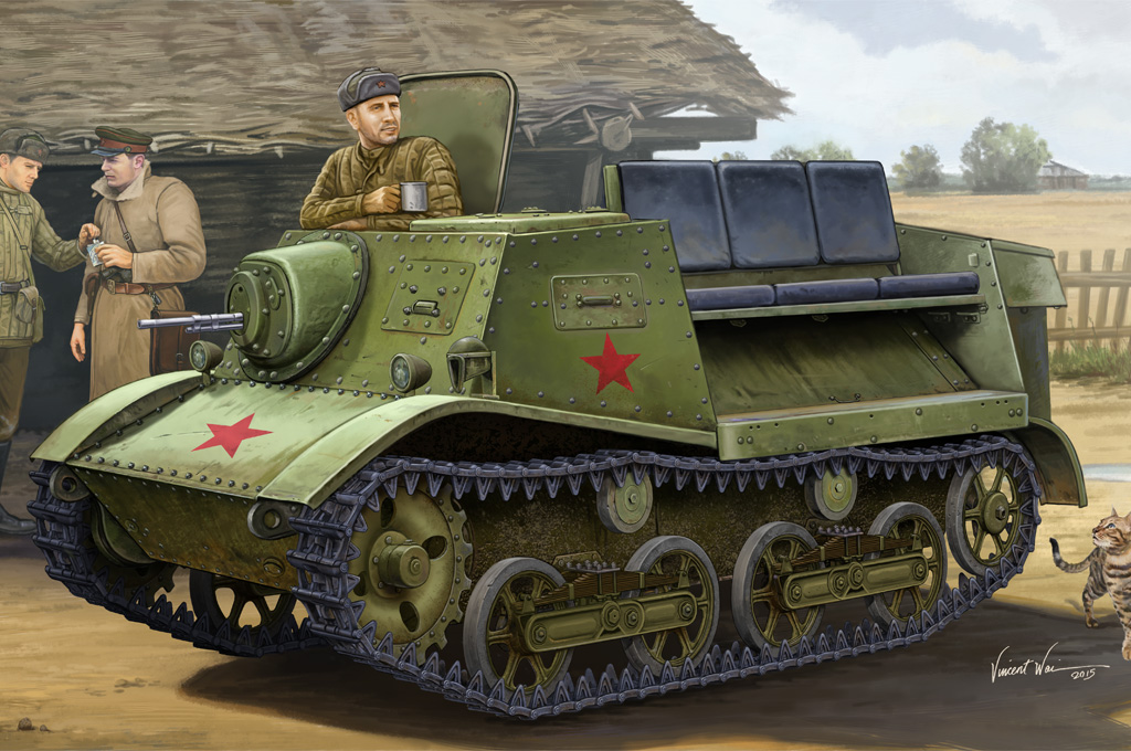 фото Сборная модель hobbyboss 1/35 артиллерийский тягач т-20 комсомолец (1938 г.) 83847